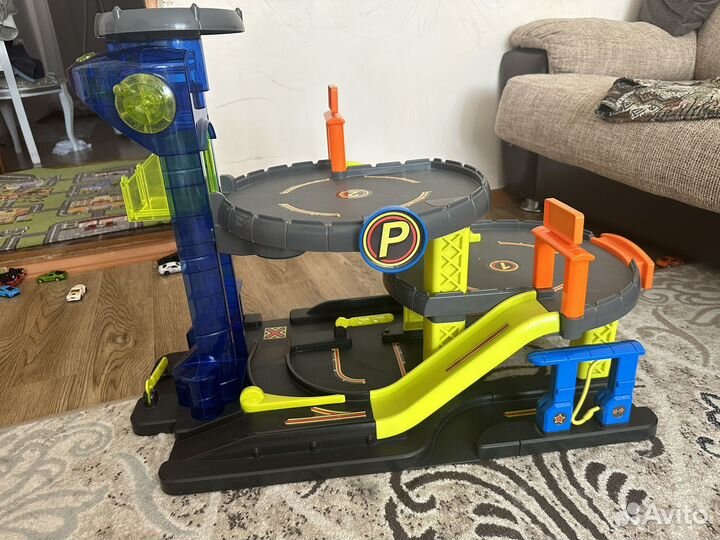 Гараж парковка для машинок детских трек elc