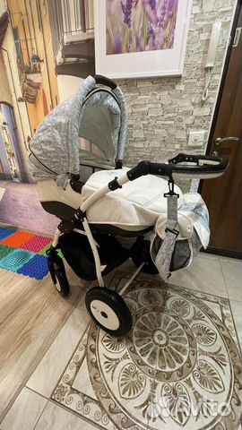 Коляска 2 в 1 indigo эко кожа