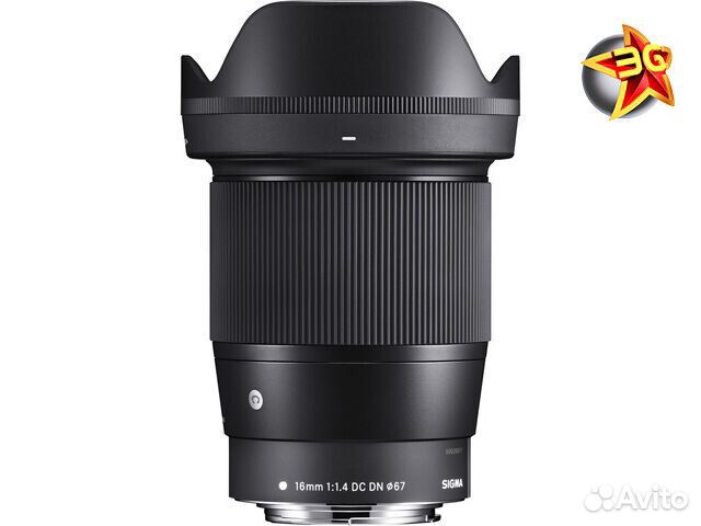 Объектив Sigma AF 16mm f/1.4 DC DN Contemporary Canon EF-M