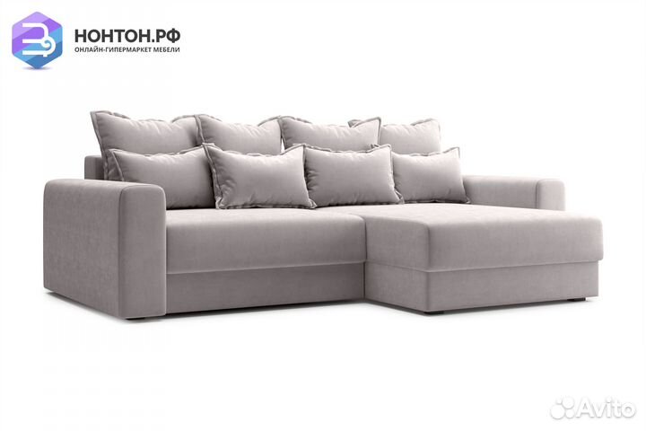 Диван угловой тик-так Омега бежевый