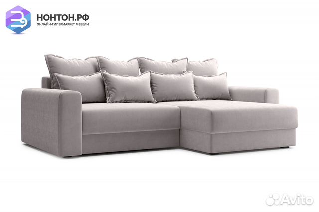 Диван угловой тик-так Омега бежевый