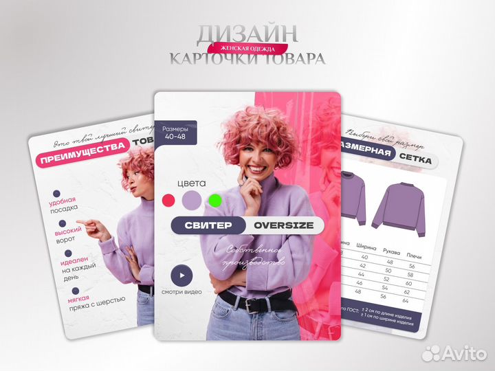 Инфографика для маркетплейсов видеообложки