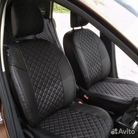 Чехлы Автопилот для LADA Vesta, черные, ромб