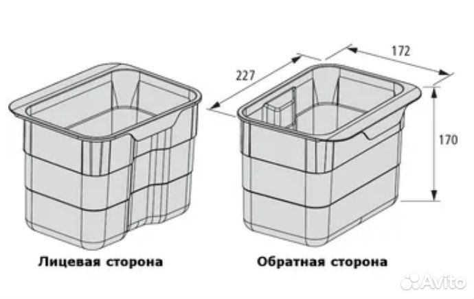 Мусорное ведро на дверцу новое