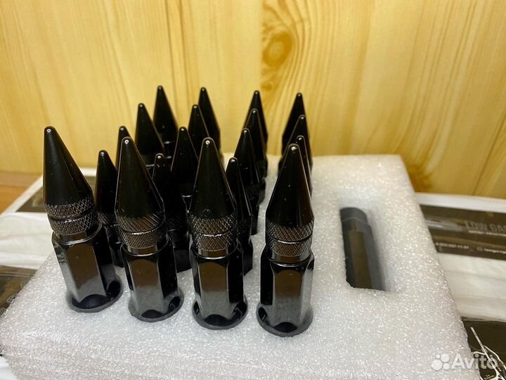 Гайки Пики 12*1.5 Стальные Черные. 80мм