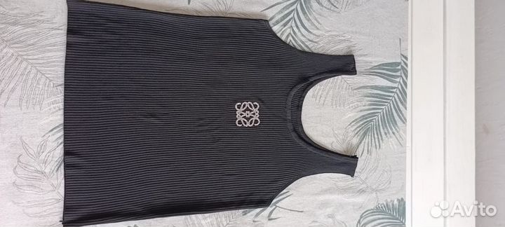 Майка топ логотип Loewe стразы