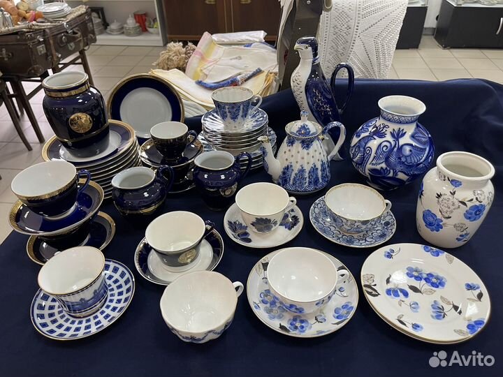 Предметы сервизов лфз, ифз. Кобальт