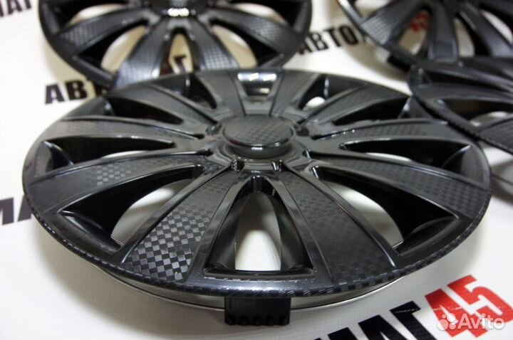 Колпаки R14 R15 star Карат Черный