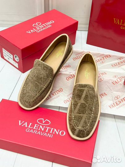 Слипоны Valentino натуральные женские