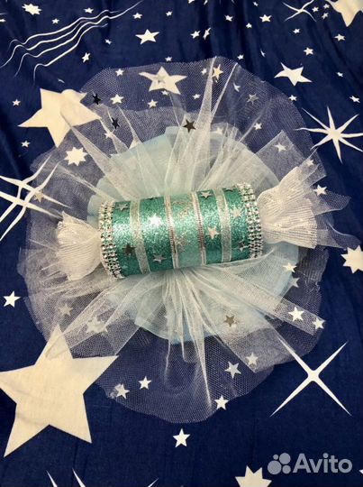 Новогодняя Заколка конфета. Костюм конфетки