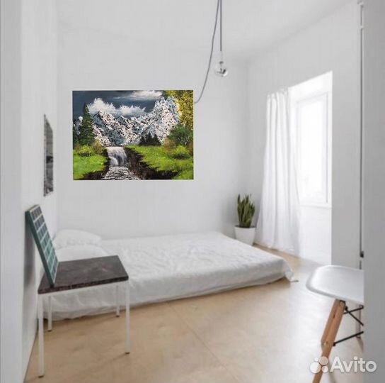 Картина маслом на холсте горный пейзаж