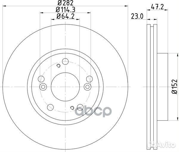 Диск тормозной перед ND8032K nisshinbo