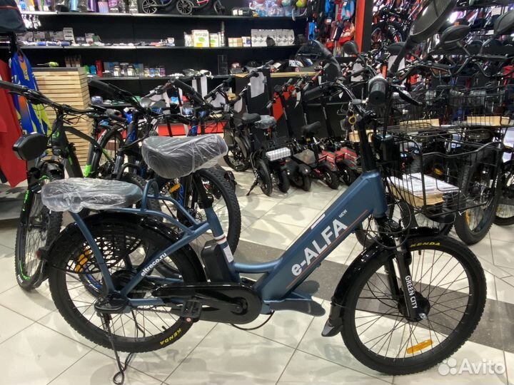 Электровелосипед E-alfa NEW blue