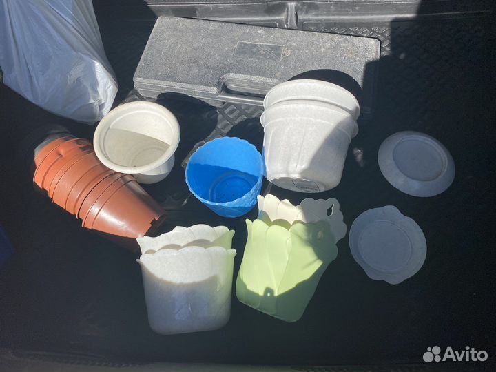 Горшки цветочные 19шт пакетом