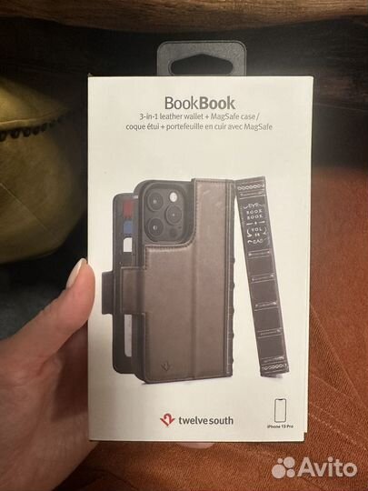 Чехол на iPhone 13 Pro натуральная кожа MagSafe