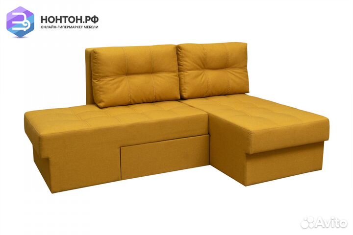 Диван еврокнижка Толедо желтый