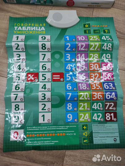 Говорящая таблица умножения