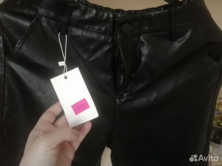Кожаные брюки женские