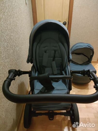 Коляска 2 в 1 Pituso Luna ткань+эко кожа