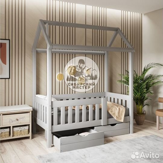 Детская кровать домик из сосны