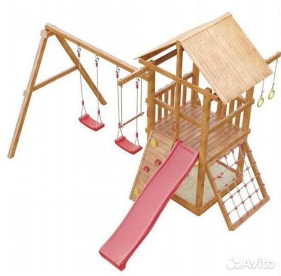 Детская площадка Сибирика с сеткой цвет Savanna