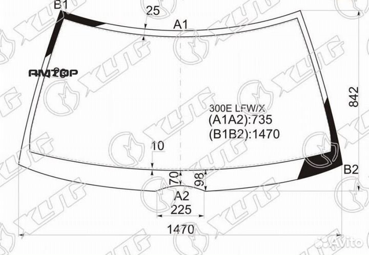 XYG 300E LFW/X Стекло лобовое Mercedes-Benz E-Clas