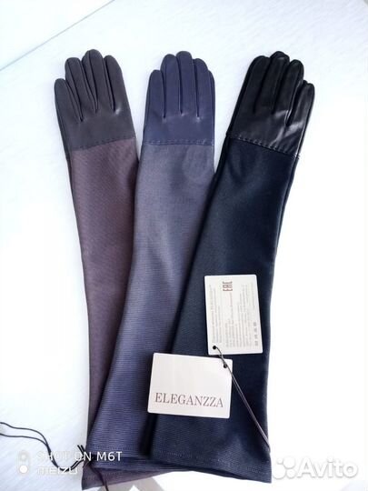 Перчатки для рукава 3/4 кожа/текстиль р: 7
