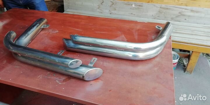 Защита заднего бампера prado