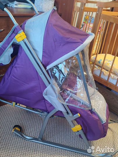 Детские санки коляска ника