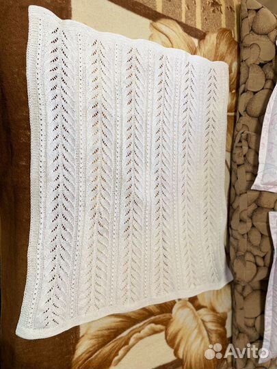 Плед детский вязаный ручная работа