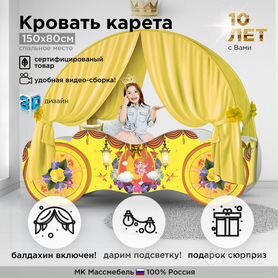 Кровать машина для девочки 