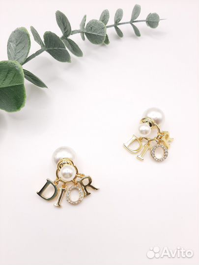 Серьги пусеты Christian Dior