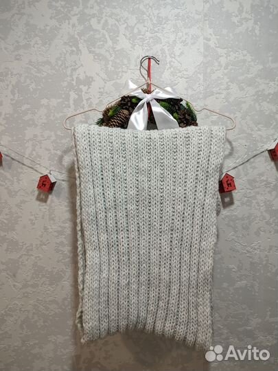 Шарф хомут серый мужской женский