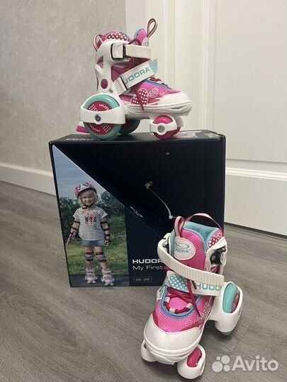 Ролики для девочек hudora (разм.26-29+ защита)