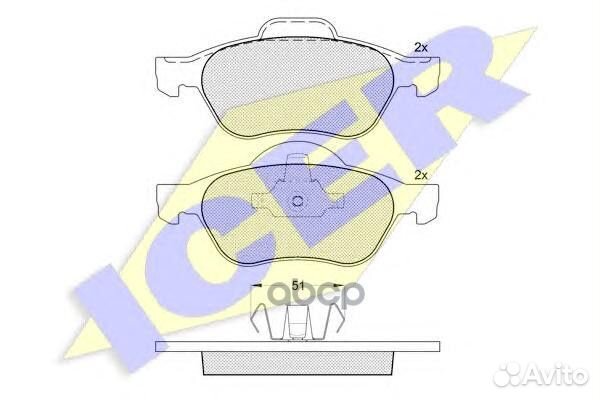 181431 колодки дисковые передние Renault Lagun