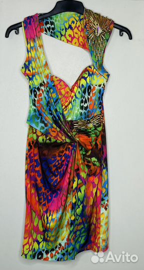 Платье яркий леопард