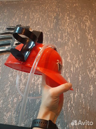 Красная пивная каска (отличный подарок)