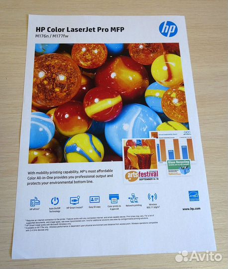 Мфу HP Color LaserJet Pro M176n