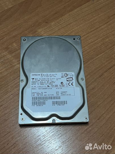 Жесткий диск hitachi deskstar 82 GB