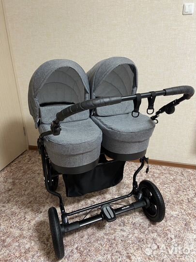 Коляска микадо для двойни 3в1