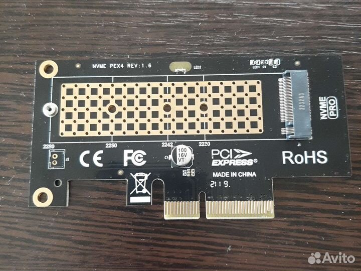 Адаптер ssd m2 PCIe x4