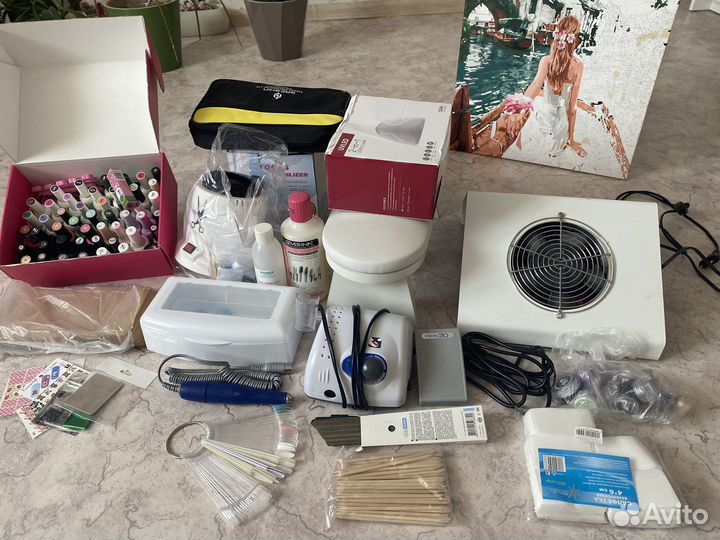 Набор для маникюра с аппаратом strong, сухожаром