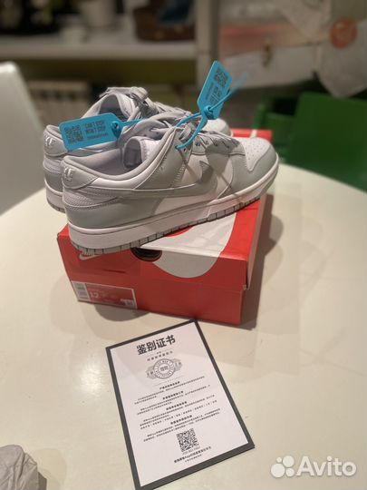 Кроссовки nike dunk low grey fog