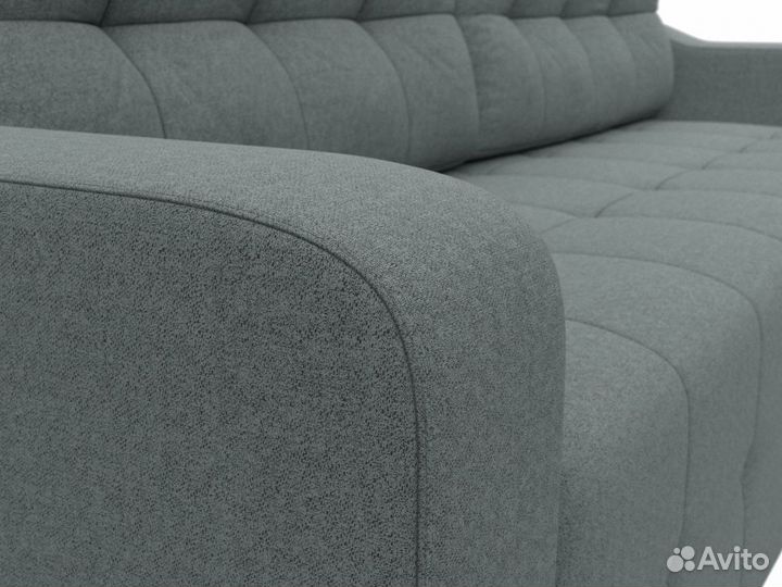 Диван прямой Лиссабон, рогожка, амур серый. Москва