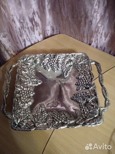 Ваза фруктовница. Серебрение. Швеция