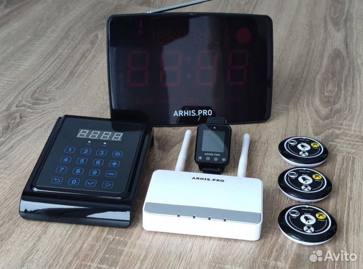 Кнопка вызова персонала или официанта с часами