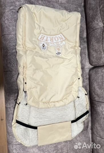 Зимний конверт в коляску на овчине