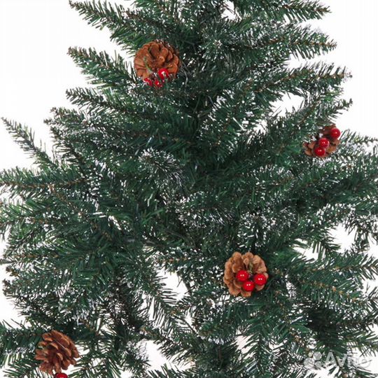 Ель искусственная 150 см с шишками и ягодами