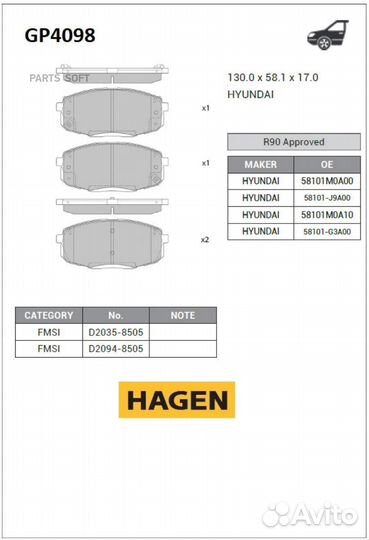 Sangsin brake GP4098 Колодки тормозные передние hyundai Creta GP4098