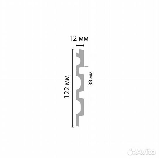 Декоративная панель decomaster D316-70 дм (122*12*2900мм)